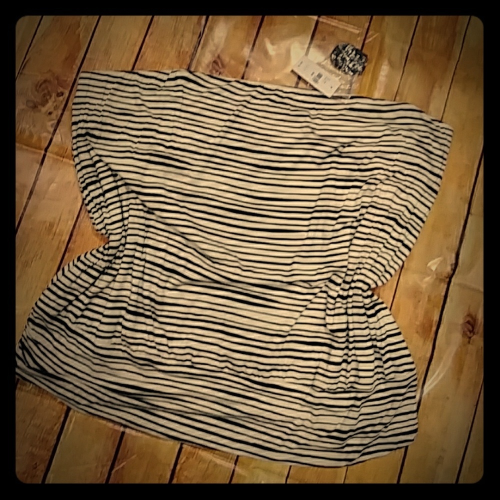 Lane Bryant black and white halter top